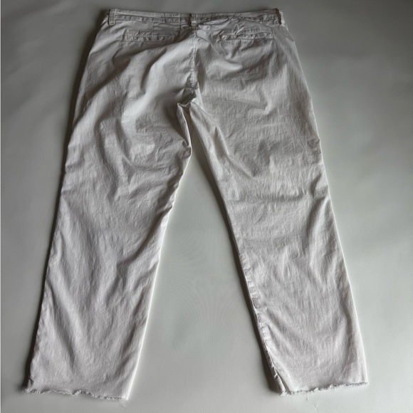 FRANK & EILEEN Wicklow Italian Chino Cotton White Pants Twill Minimalist Size 12 - Picture 12 of 14